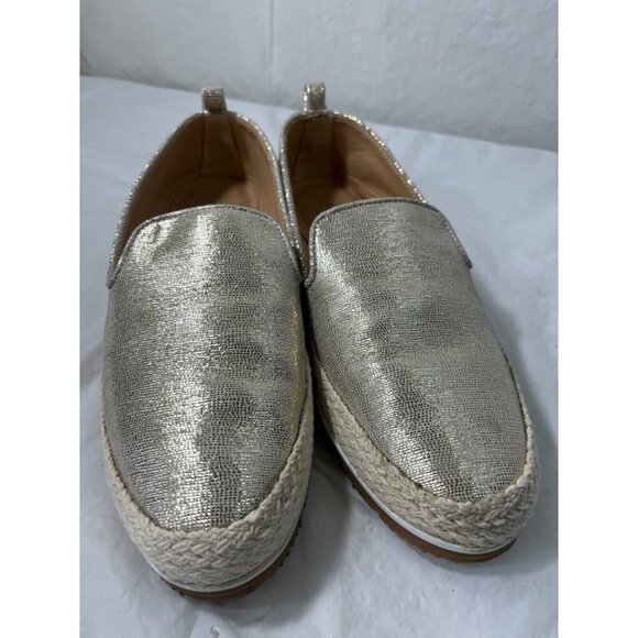 Alex Marie Raanata Espadrille Slip-Ons size 9.5 TAUPE SOFT GOLD - Picture 13 of 16